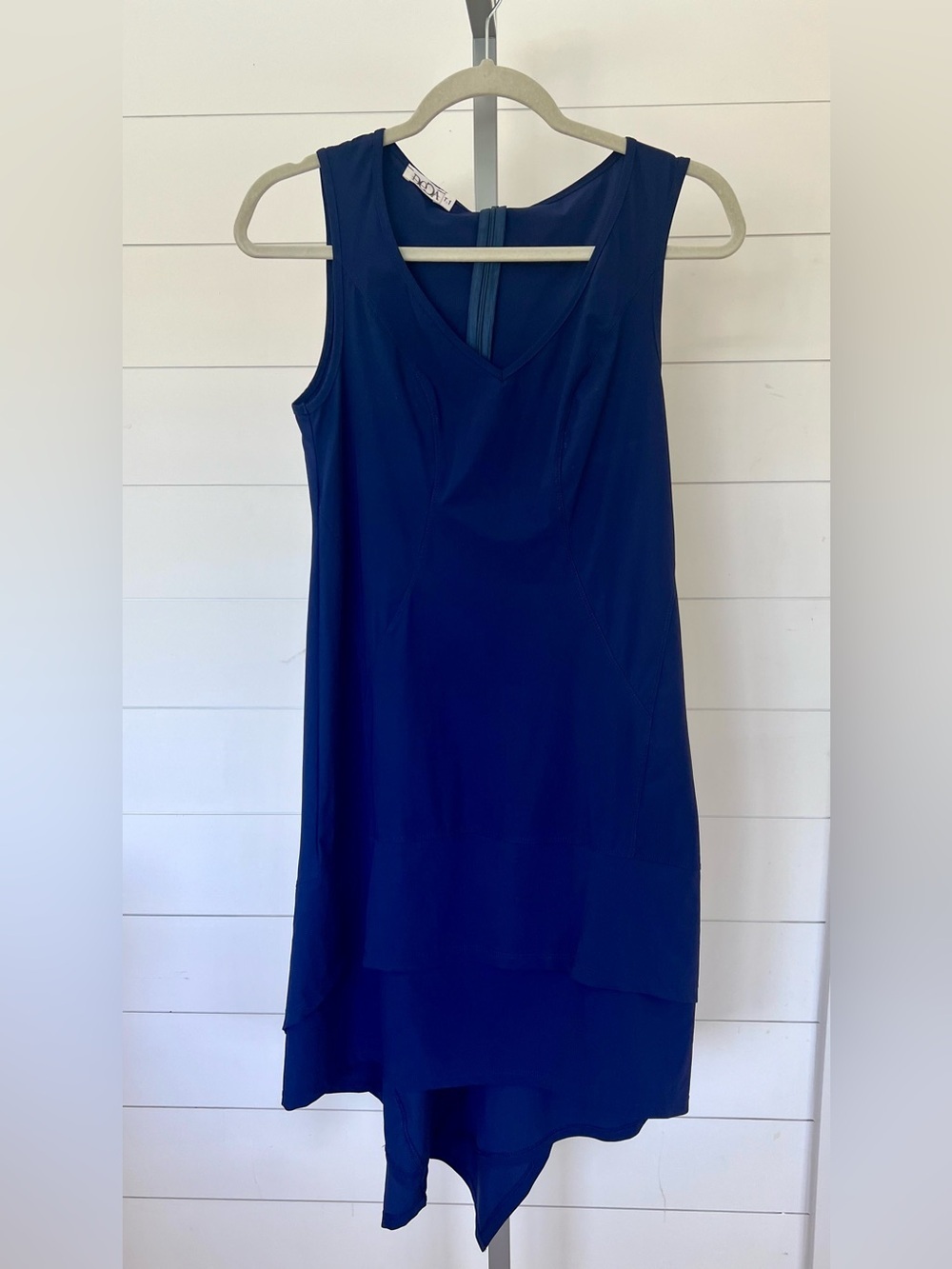 Deca Paris Dress Small / Size 1 Blue Asymmetrical Made in France